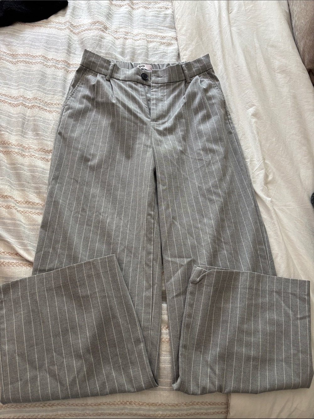 Kohl's Gray Pinstripe Women's Wide-Leg Pants
